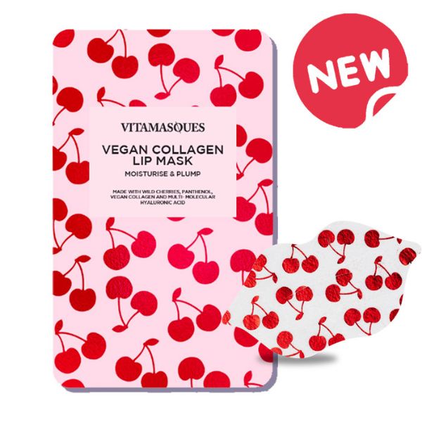Vitamasques - cherry vegan collagen lip mask
