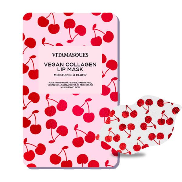 Vitamasques - cherry vegan collagen lip mask