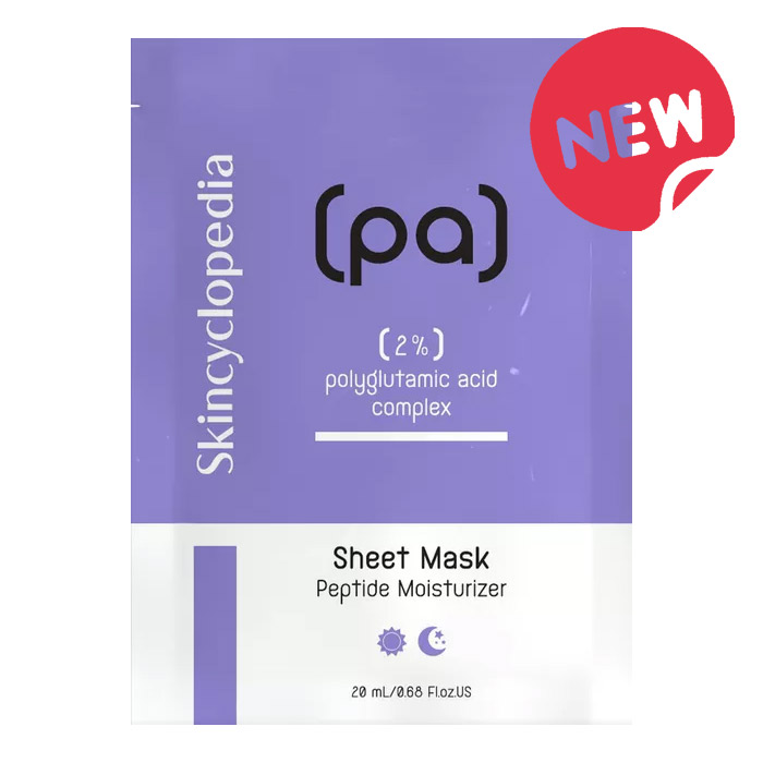 SKINCYCLOPEDIA MOISTURIZING FACIAL SHEET MASK WITH POLYGLUTAMIC ACID