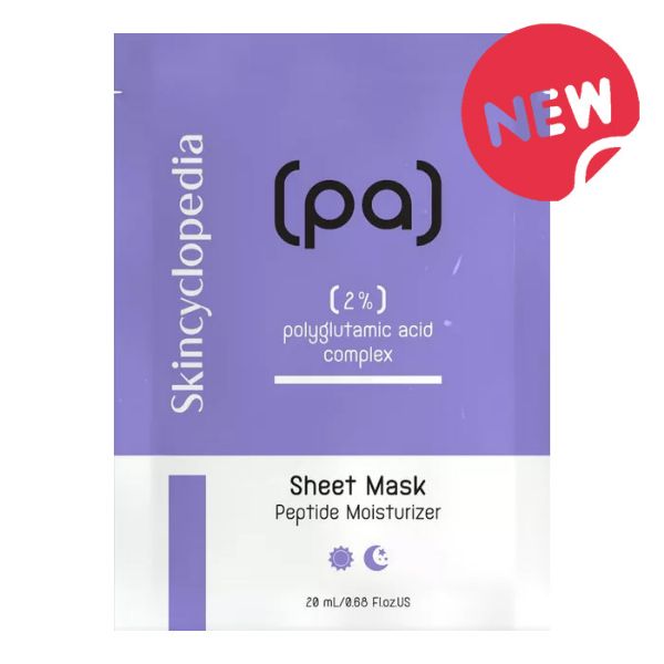 SKINCYCLOPEDIA MOISTURIZING FACIAL SHEET MASK WITH POLYGLUTAMIC ACID