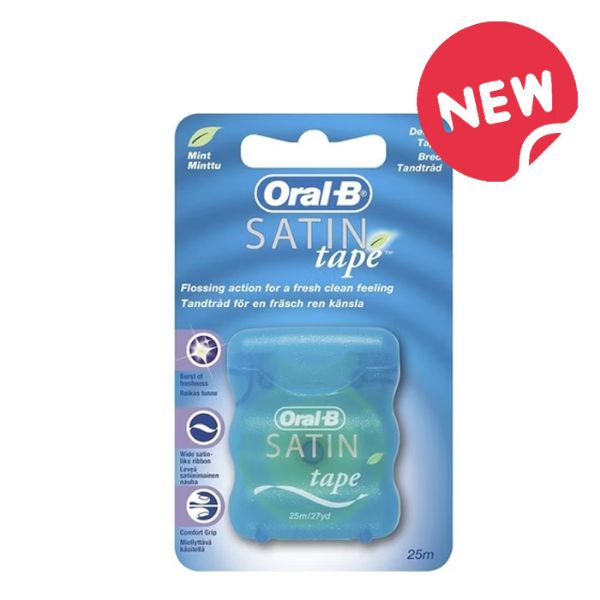 ORAL B DENTAL TAPE SATIN MINT