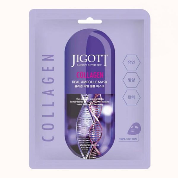 JIGOTT COLLAGEN REAL AMPOULE MASK, 27 ml